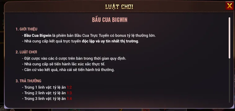 Bí Quyết Chinh Phục Tựa Game Bầu Cua BigWin Tại BomWin Đỉnh Cao