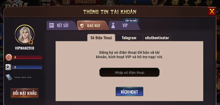 Bảo mật tài khoản đa tầng an toàn tuyệt đối cho người chơi tại Bomwin.