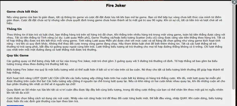 Slot game Fire Joker tại BomWin Bữa Tiệc Quay Hũ Rực Lửa Và Quà Tặng Khủng
