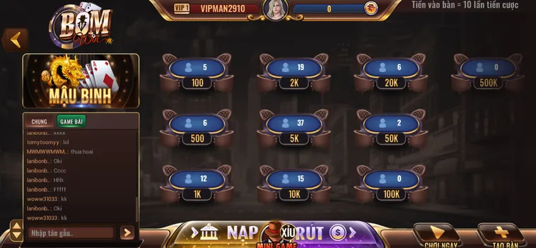 Mậu Binh Tại BomWin Đẳng Cấp Đấu Trí Và Cơ Hội Nổ Hũ Jackpot Cực Khủng Năm 2026