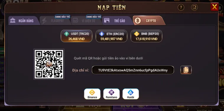 Nạp rút đa kênh hỗ trợ người chơi một cách an toàn.