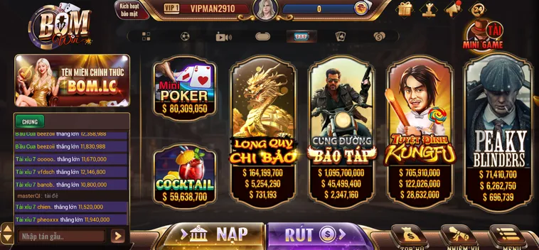 Slot Game BomWin Thiên Đường Quay Hũ Và Cơ Hội Đổi Đời Siêu Tốc
