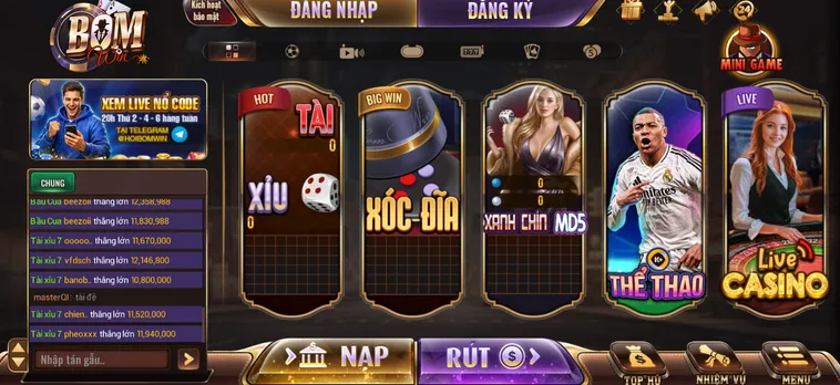 BomWin - Cổng Game Quốc Tế Đổi Thưởng Uy Tín Cho Dân Chơi