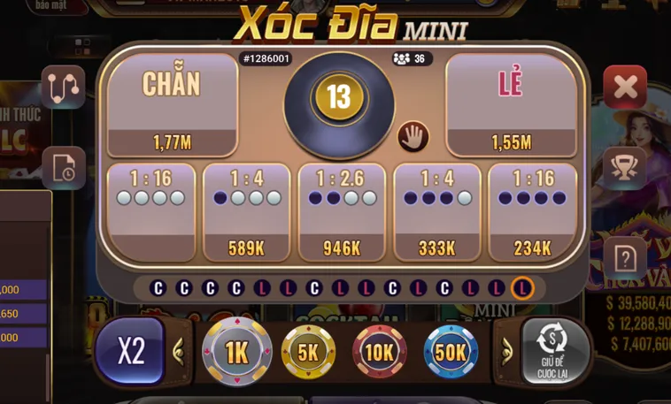 Xóc Đĩa Mini tại BomWin Sảnh Cược Chẵn Lẻ Tốc Độ Và Thưởng Lớn Hằng Ngày